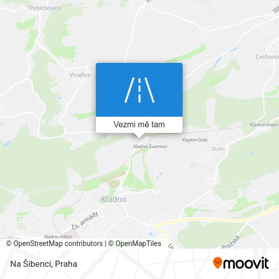 Na Šibenci mapa