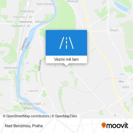 Nad Benzinou mapa