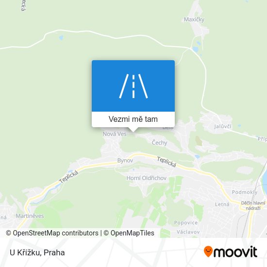 U Křížku mapa