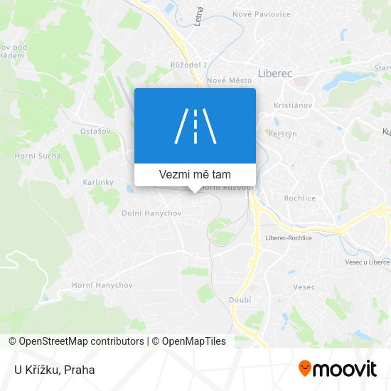 U Křížku mapa
