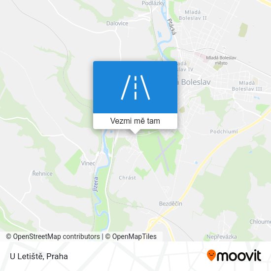 U Letiště mapa