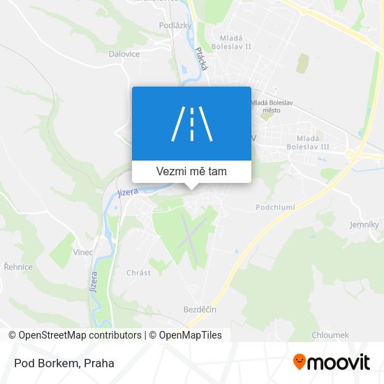 Pod Borkem mapa