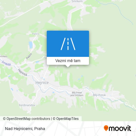 Nad Hejnicemi mapa