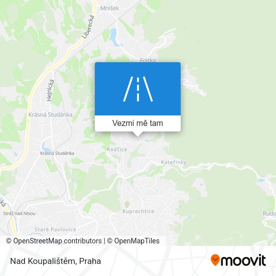 Nad Koupalištěm mapa
