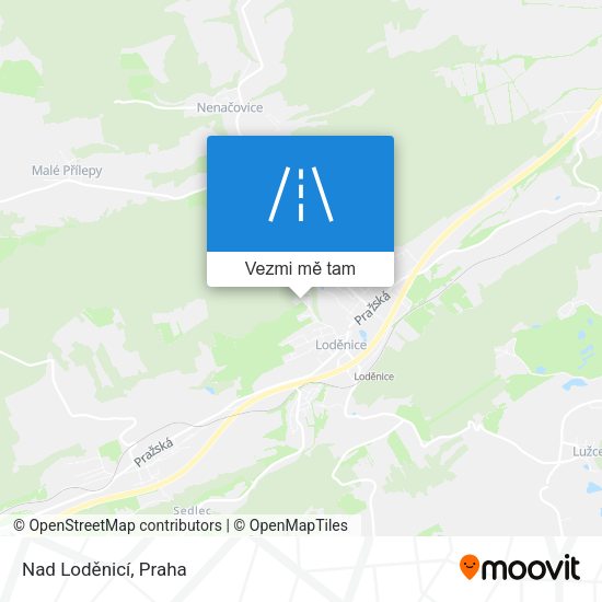 Nad Loděnicí mapa