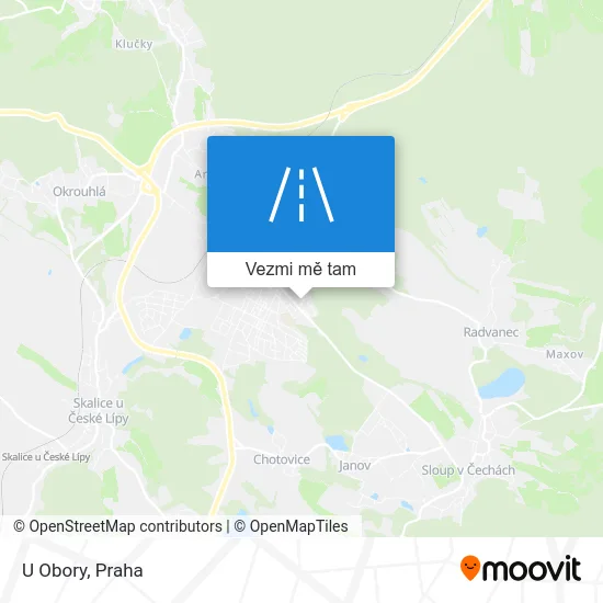 U Obory mapa
