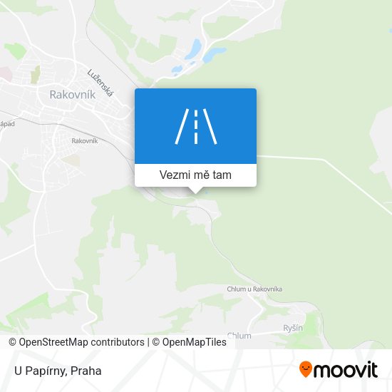 U Papírny mapa