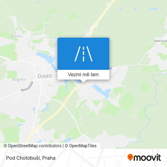 Pod Chotobuší mapa