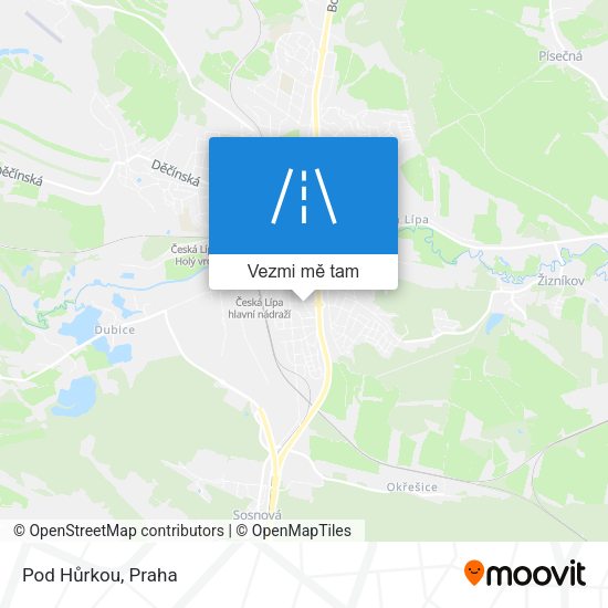 Pod Hůrkou mapa