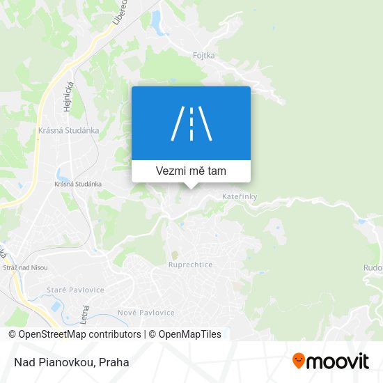 Nad Pianovkou mapa