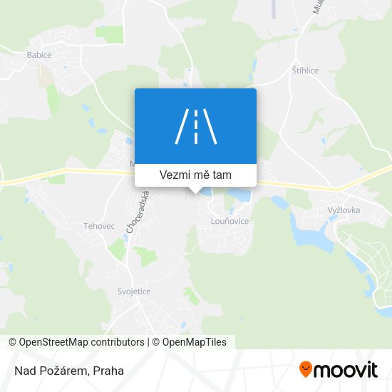 Nad Požárem mapa