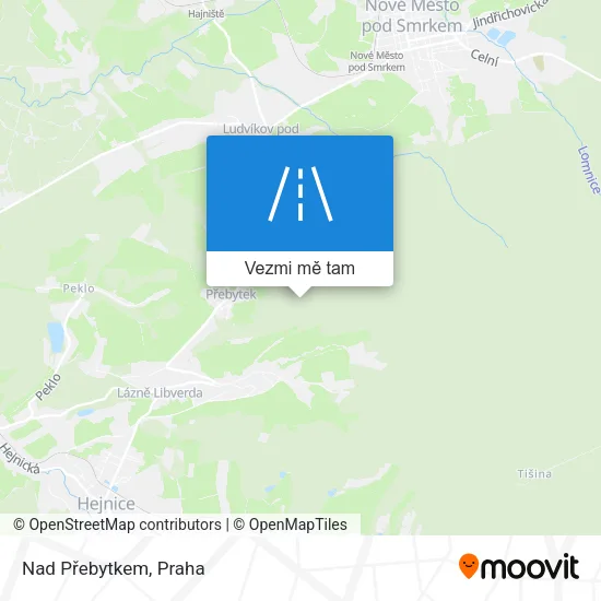 Nad Přebytkem mapa