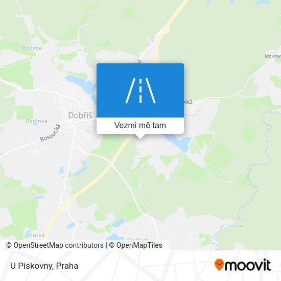 U Pískovny mapa