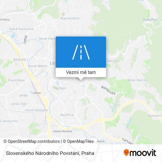 Slovenského Národního Povstání mapa