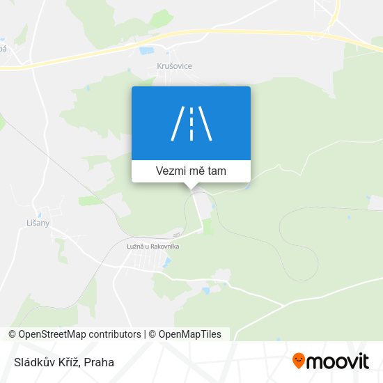 Sládkův Kříž mapa