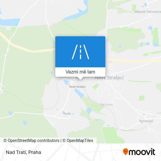 Nad Tratí mapa