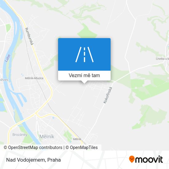Nad Vodojemem mapa