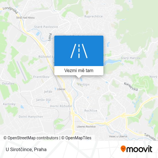 U Sirotčince mapa