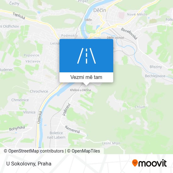 U Sokolovny mapa