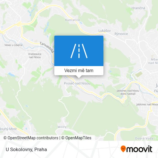 U Sokolovny mapa