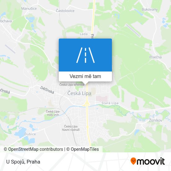 U Spojů mapa