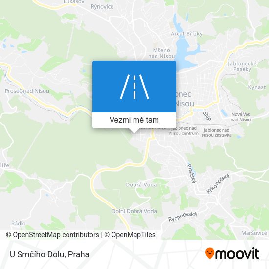U Srnčího Dolu mapa