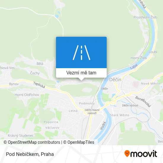 Pod Nebíčkem mapa