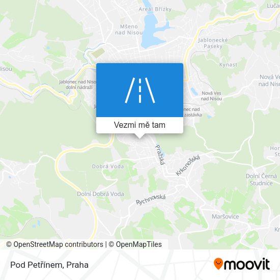 Pod Petřínem mapa