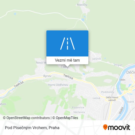 Pod Písečným Vrchem mapa
