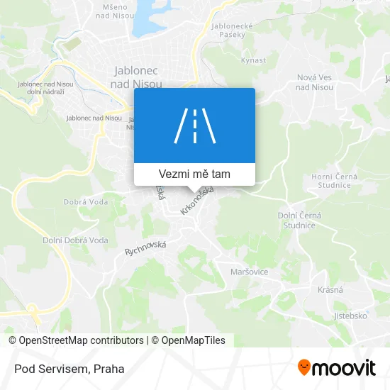 Pod Servisem mapa