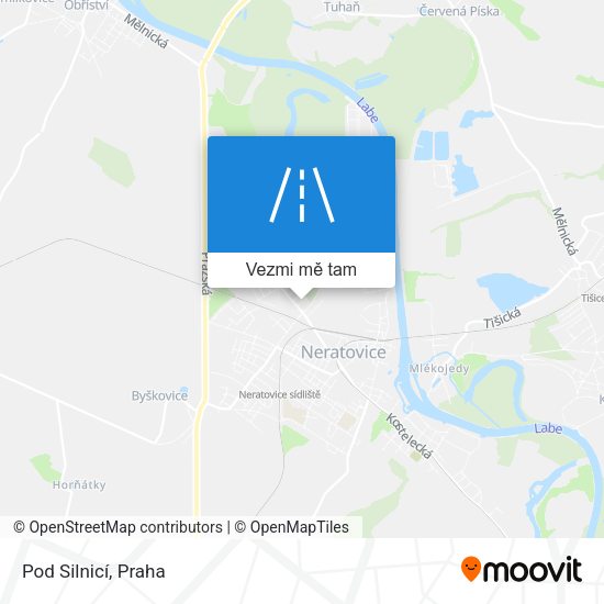 Pod Silnicí mapa