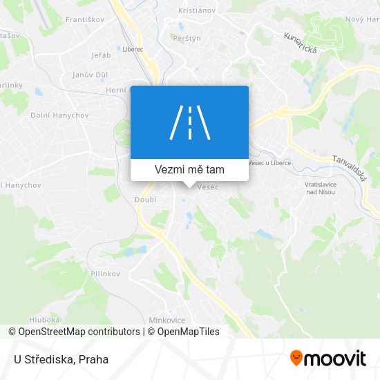 U Střediska mapa