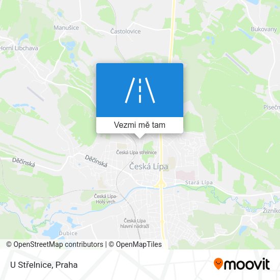 U Střelnice mapa
