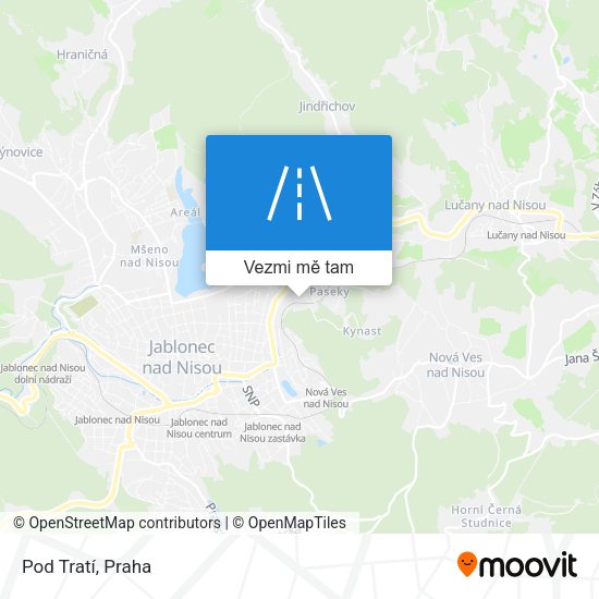 Pod Tratí mapa