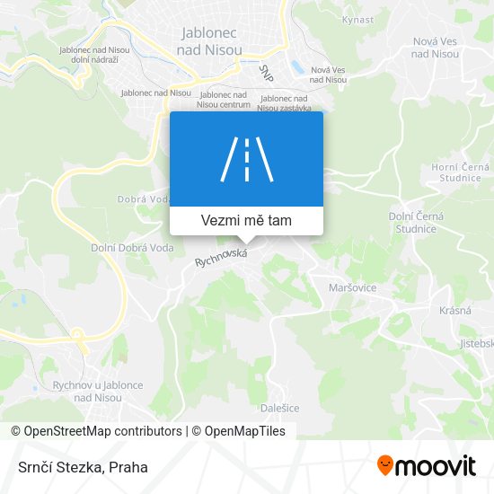 Srnčí Stezka mapa