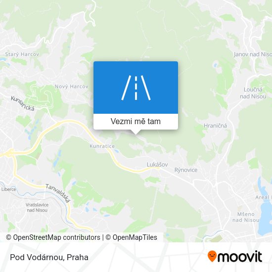Pod Vodárnou mapa