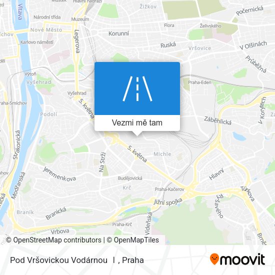 Pod Vršovickou Vodárnou Ⅰ mapa