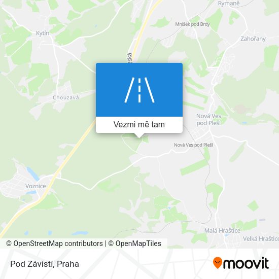 Pod Závistí mapa