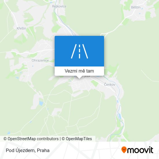 Pod Újezdem mapa