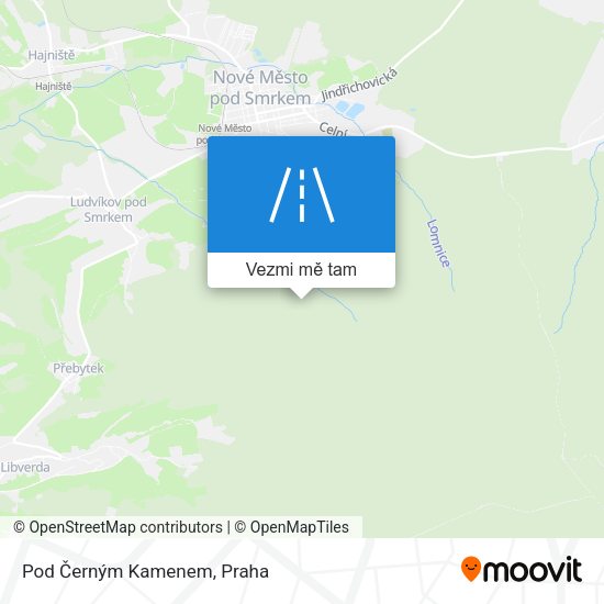 Pod Černým Kamenem mapa