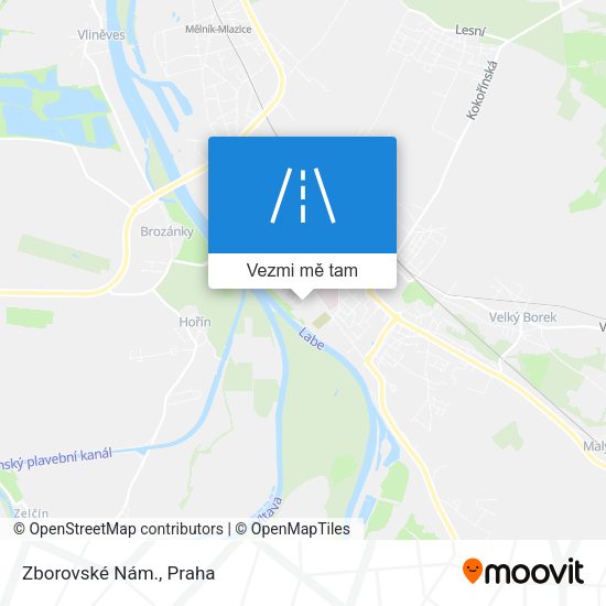 Zborovské Nám. mapa