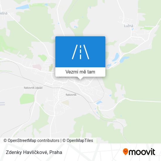Zdenky Havlíčkové mapa