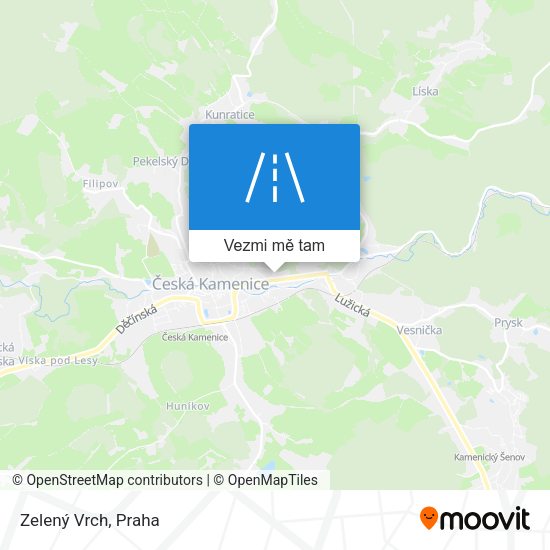 Zelený Vrch mapa