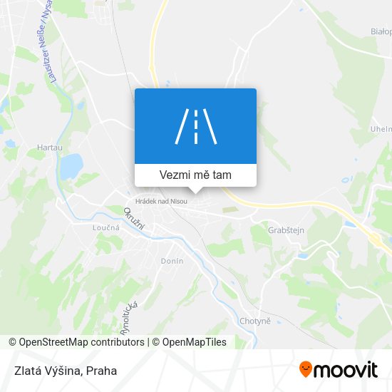 Zlatá Výšina mapa