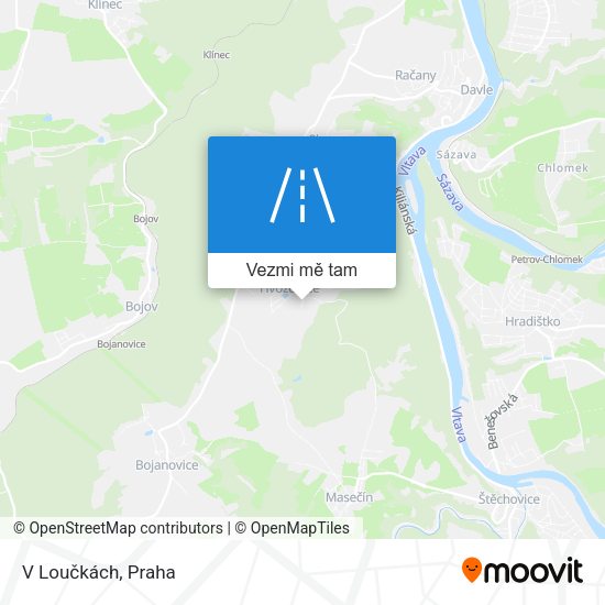 V Loučkách mapa