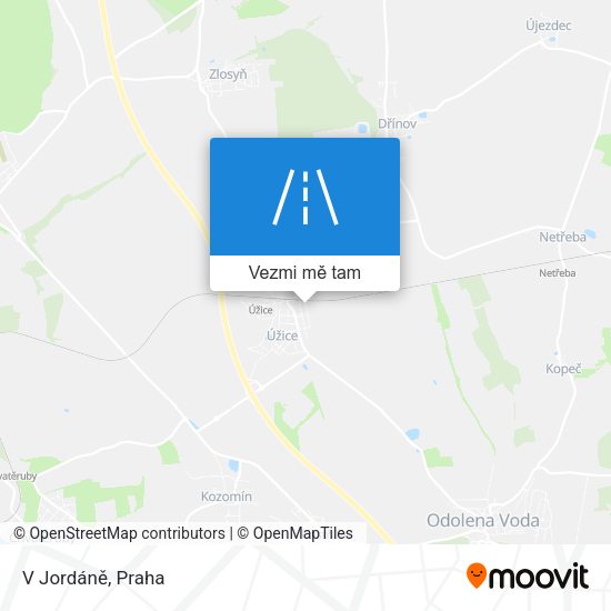 V Jordáně mapa