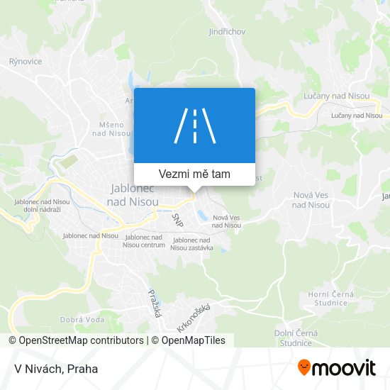 V Nivách mapa