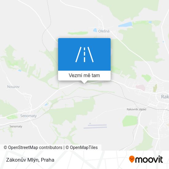 Zákonův Mlýn mapa