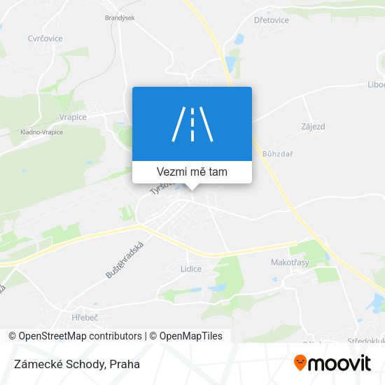Zámecké Schody mapa
