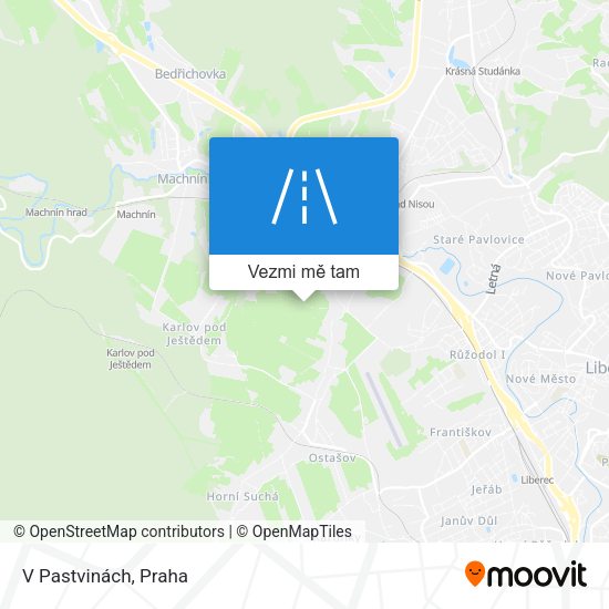 V Pastvinách mapa